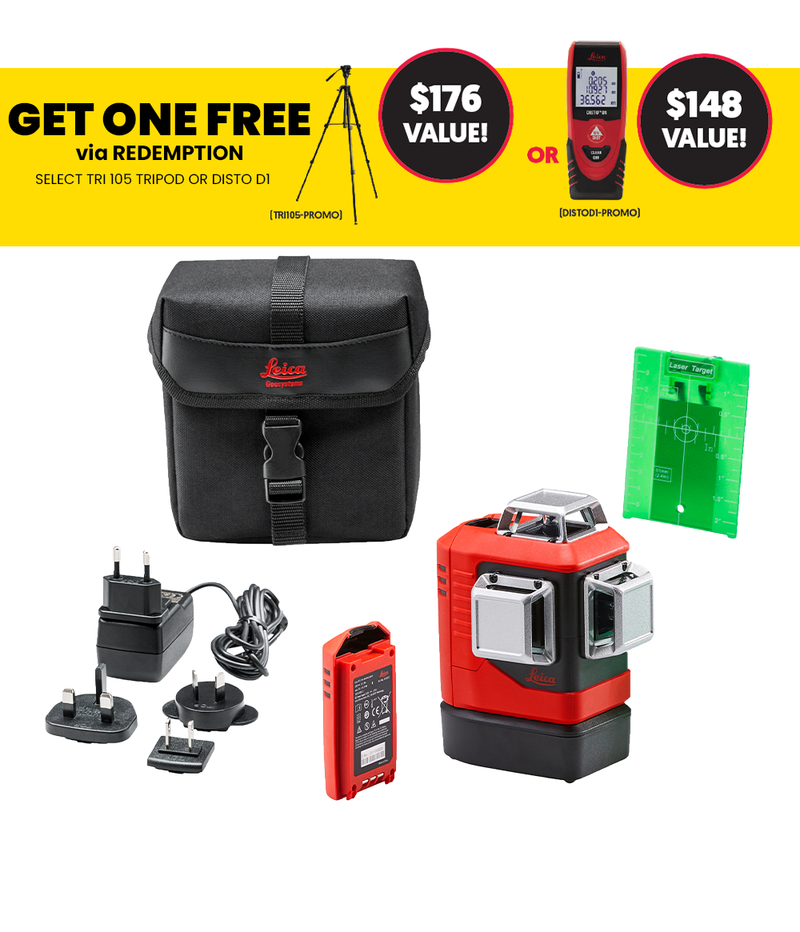 Leica LINO L6GS-1 Li-ion 3x360° Green Beam Multi Line Laser Combo Kit With Soft Case