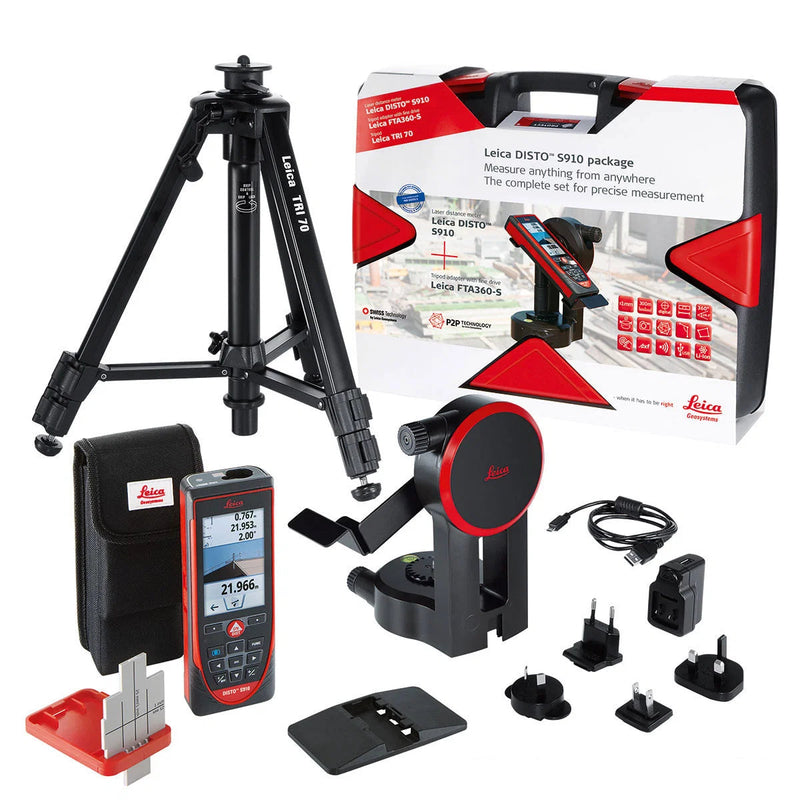 Leica Disto S910 Package includes TR120 tripod + FTA360-S+ Heavy Duty Rugged Case
