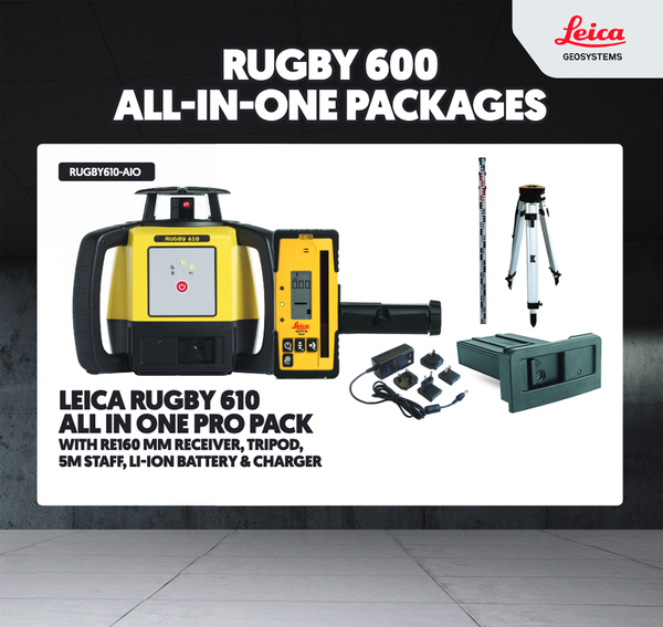 Leica Rugby 610 All in One Pro Pack PK with RE160 mm RCVR