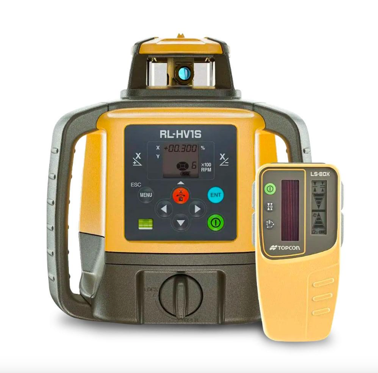 Topcon RL-HV1S Single Grade Rotating Laser with Dry Battery & LS-80X Receiver