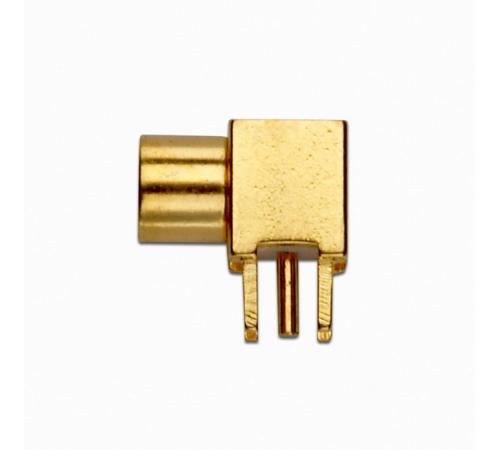 Fluke Pomona 73028 MMCX 50 Ohm Jack, Right-Angle PCB Receptacle (item no. 3094910)