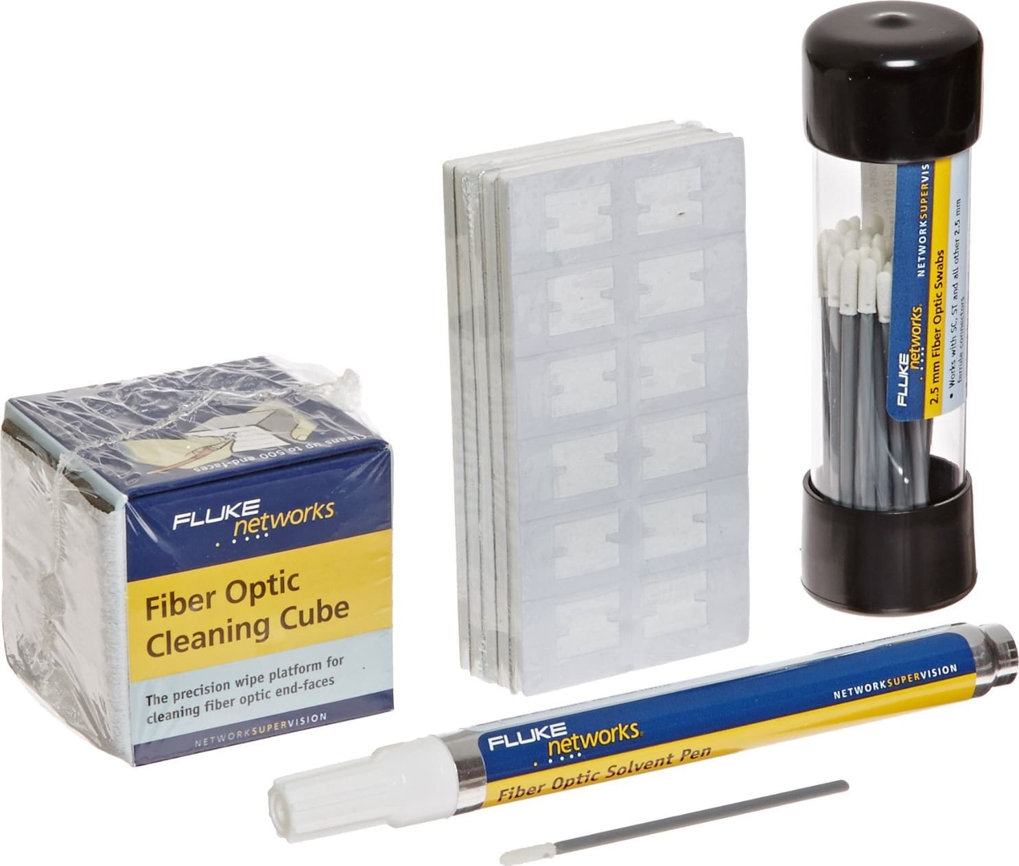 Fluke NFC-KIT-BOX Fiber Optic Cleaning Supplies: Cube,pen,2.5swabs,5cards (Item no. 2800138)