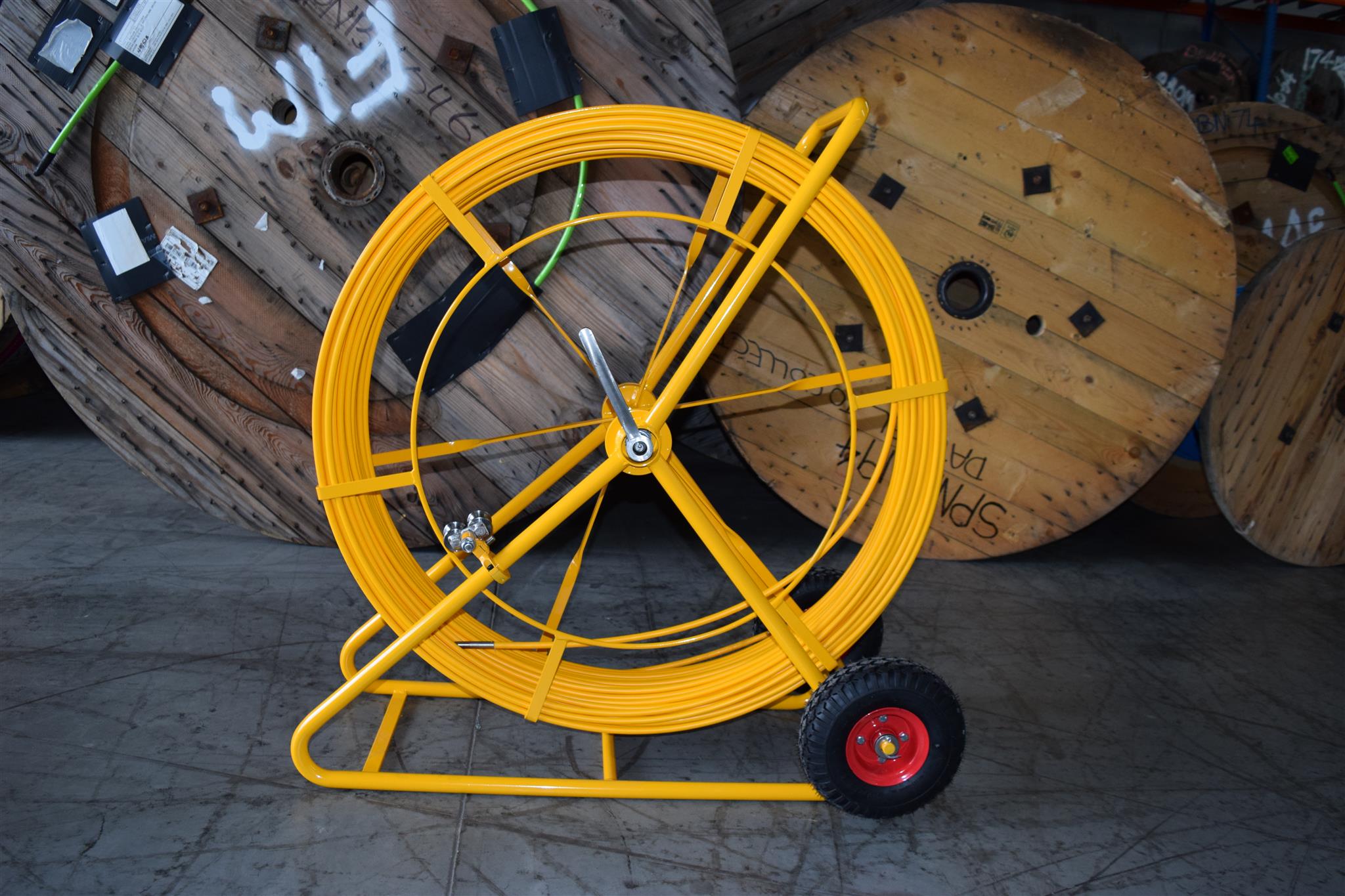 HD Series 11mm x 250 Meters Conduit Duct Rodder with Standard Rod or ST Series Traceable Rodders