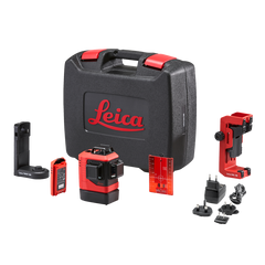 Leica Lino L6R-1, 3x360° Laser, Red Beam ,Li-ion, Wall Mount, Rugged Case
